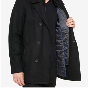 Kenneth Cole Reaction Bibbed Pea Coat